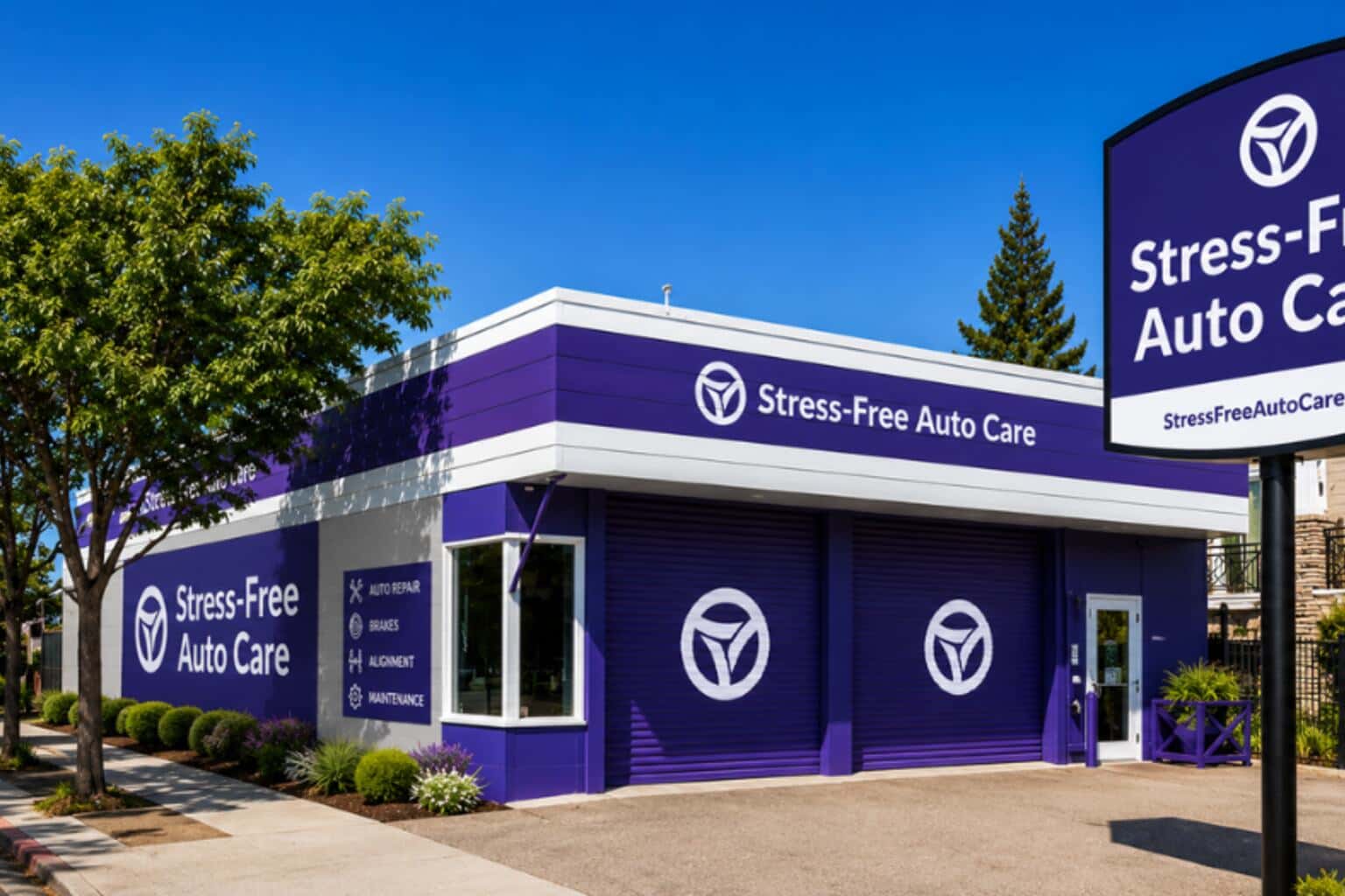 Stress-Free Auto Care Menlo Park shop exterior